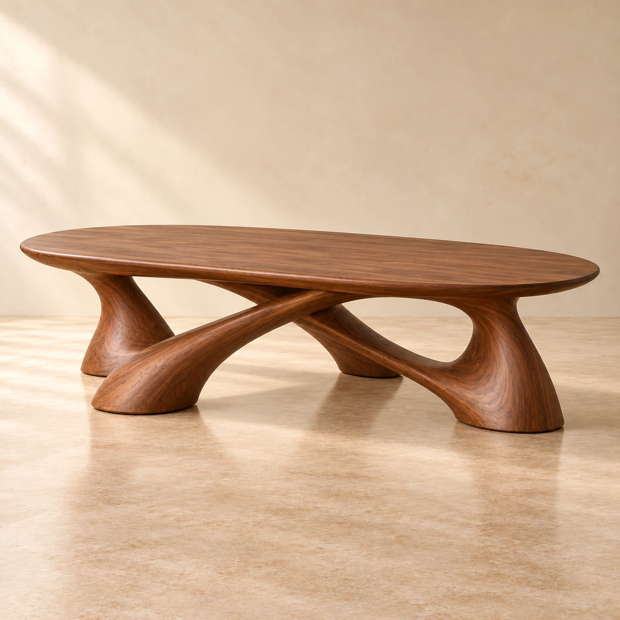Table basse Affluent — étude conceptuelle EBURNEA